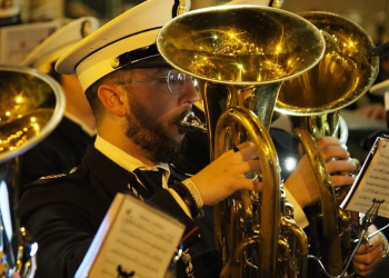 Componentes de la AM Cristo de Gracia en el Sábado de Pasión 2026