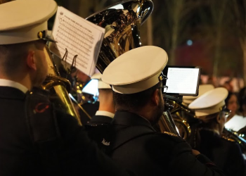 Componentes de la AM Cristo de Gracia en el Sábado de Pasión 2026