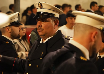 Componentes de la AM Cristo de Gracia en el Sábado de Pasión 2026