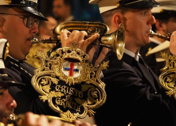 Componentes de la AM Cristo de Gracia en el Sábado de Pasión 2026