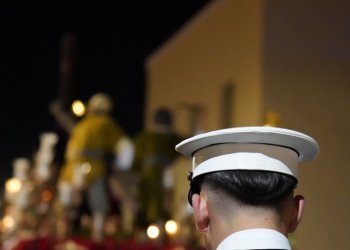 Componentes de la AM Cristo de Gracia en el Sábado de Pasión 2026