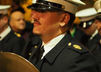 Componentes de la AM Cristo de Gracia en el Sábado de Pasión 2026